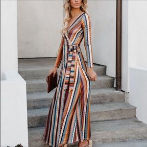 Dali Striped Maxi Dress